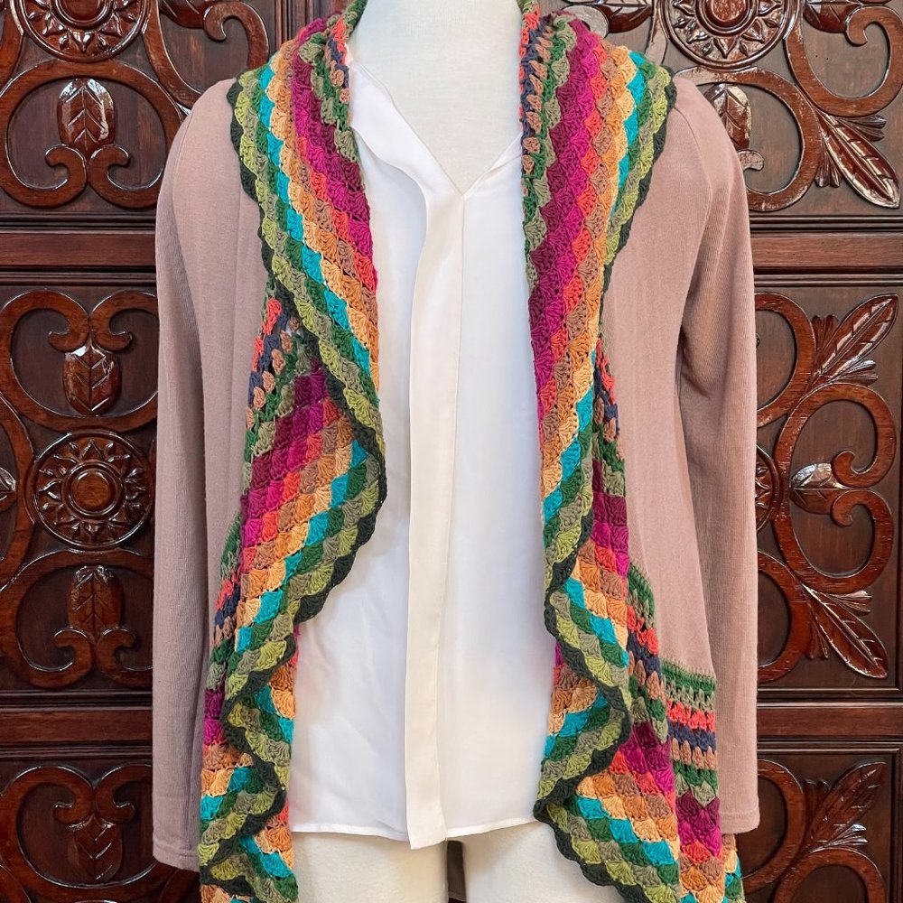 Anthropologie/Double Zero - Crochet Knit Cardigan